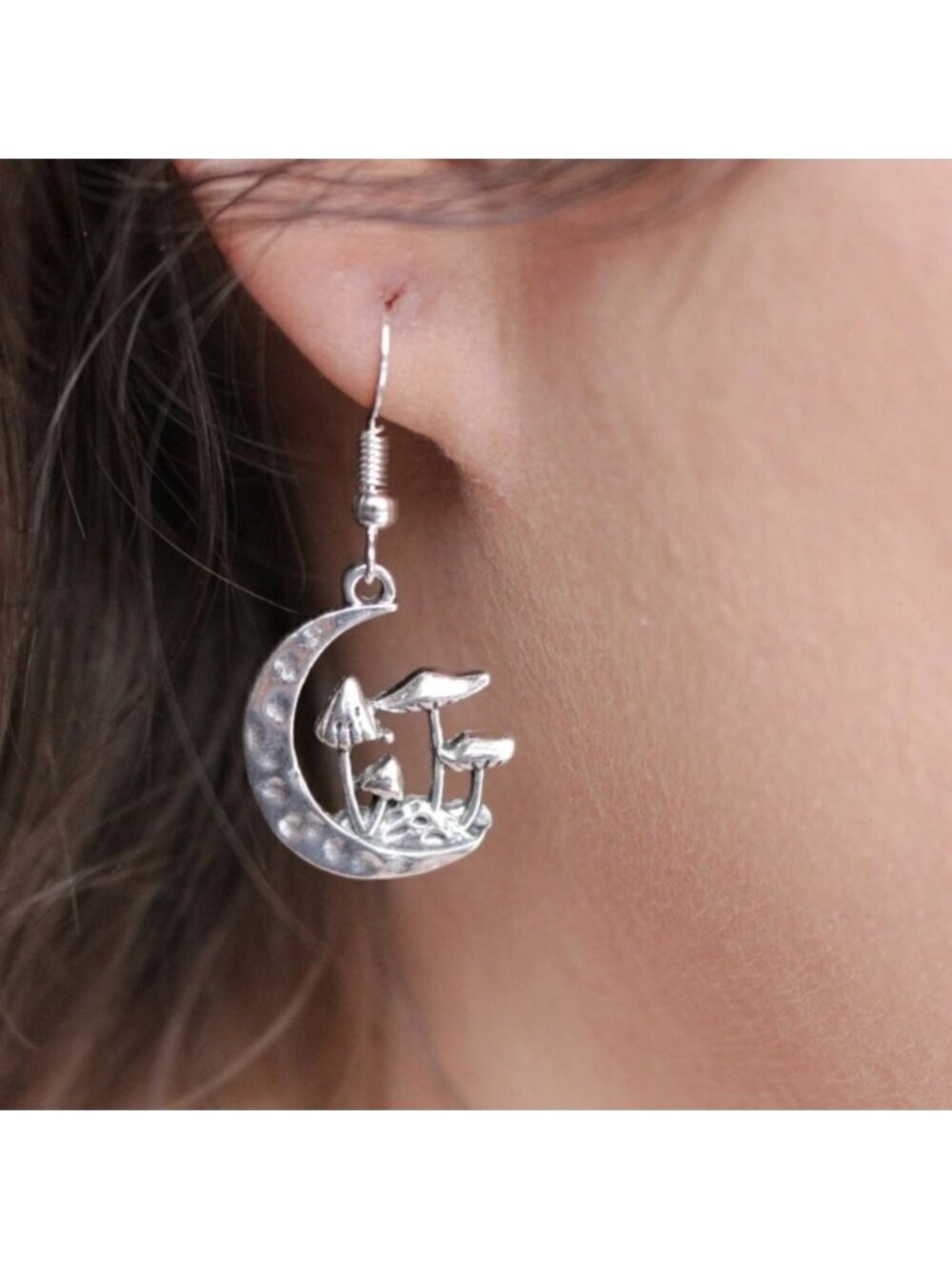 Bohemian mushroom drop earrings A328